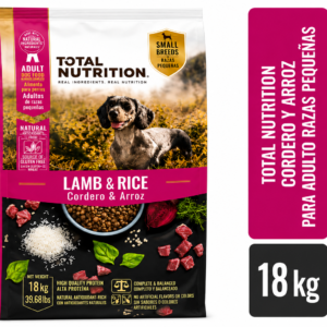 Total Nutritiom cordero y arroz raza pequeña 18k