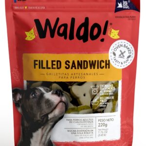 Waldo galletas perro Hueso Sandwich
