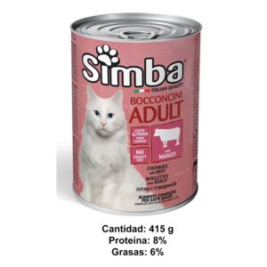 Simba gato Carne de Res 475g
