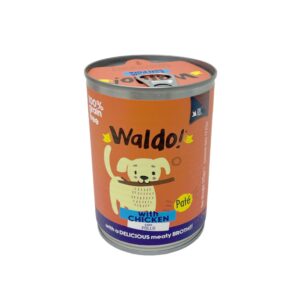 Waldo lata perro pollo GF 375g