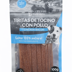 Happypets tiritas de tocino con pollo 100g