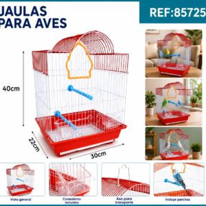 Jaula para aves 30x22x40